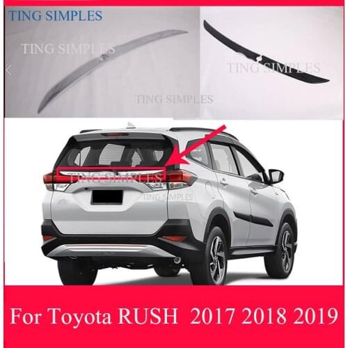 For Toyota Rush 2018 2019 2020 Carbon Fiber Car Styling Rear Trunk Lid Cover Trim Car Accessories Boot Protection Strip