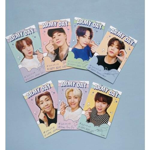 KPOP 7PCS/SET Bangtan Boys Butter LOMO Cards Postcards Photocards Double Sides JIMIN JIN SUGA J-HOPE Fans Collection