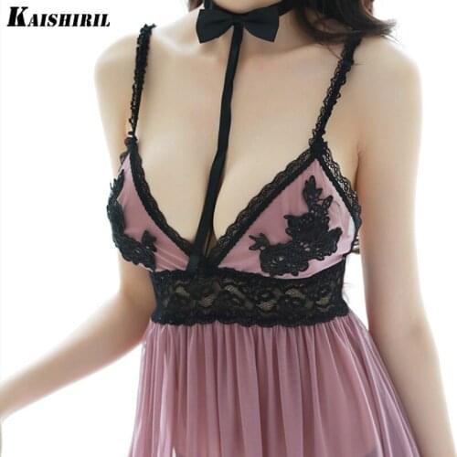 Summer Women Soft Sexy Nightwear Backless Night Dress Women Sexy Lace Lingerie Sleepwear Nightgown Night Gown Night Wear Dress