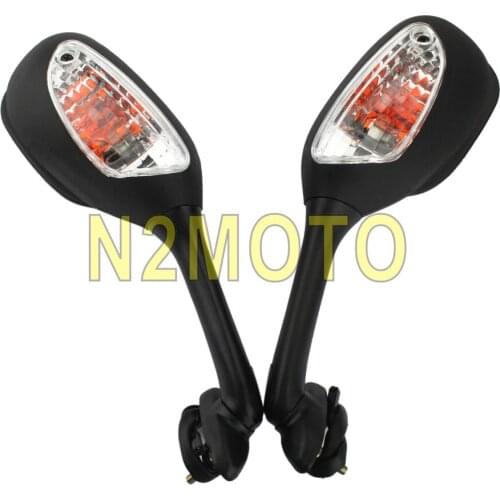 Motorcycle Racing Rear View Mirrors for Suzuki GSXR 600 GSXR 750 GSXR 1000 with Amber Turn Signal Light Indicator 2005-2008