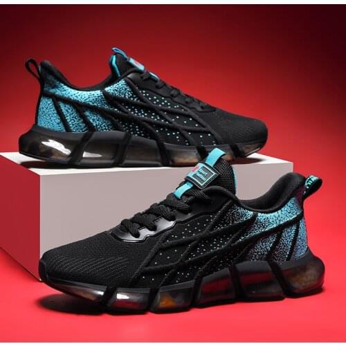 2021 New Mens Casual Shoes Korean Style Flying Woven Breathable Sports Soft-Soled Running Shoes Comfortable Mens Shoes