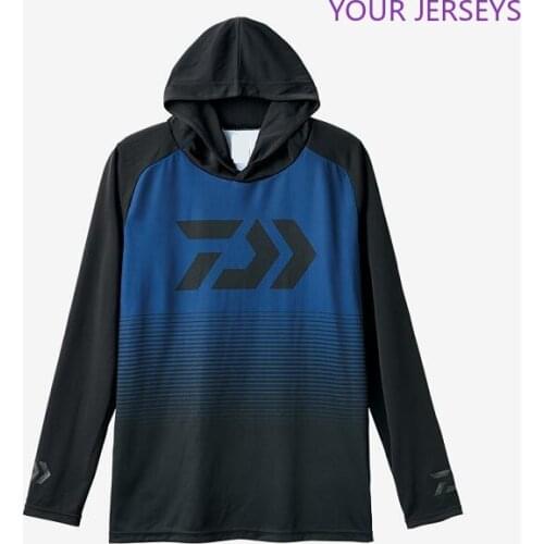 2022 New Men Daiwa Fishing Clothing Uv Protection Moisture Wicking Breathable Long Sleeve Hooded Shirt Camisas Pesca DAIWA