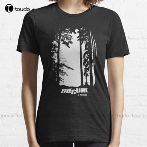 New The Cure A Forest T-Shirt Cotton Tee Shirt Unisex blue shirts for men
