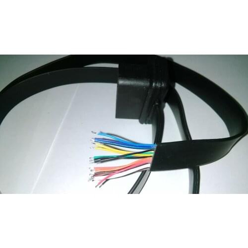 Wholesale Kinds Car Connectors OBD-II OBD2 16Pin Male Plug Socket cable Fly Lead OBD 2 16 PIN Plug Wire Open End 50pcs