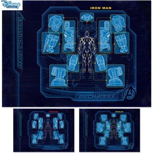 The Avengers Mech Strike Blueprints Canvas Painting Hulk Iron Man Spiderman Armor Plan Posters and Prints Home Decor
