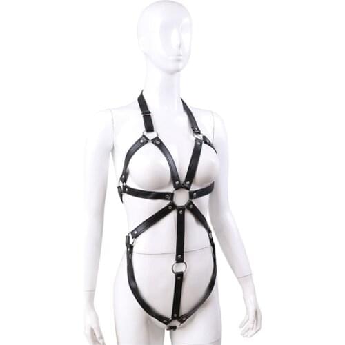 Adjustable Leather Body Bondage Harness Lingerie Fetish Slave BDSM Bondage Restraints Belt Exotic Sex Toys Adult Games For Woman