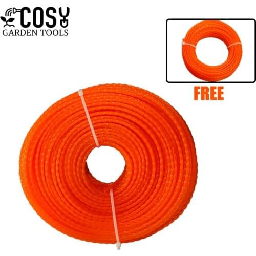 2.4/2.7/3.0mm Nylon Grass Trimmer Line Strimmer Brushcutter Weed Lawn Mower Cord Line Spiral Twist Roll Grass Rope Spool Parts