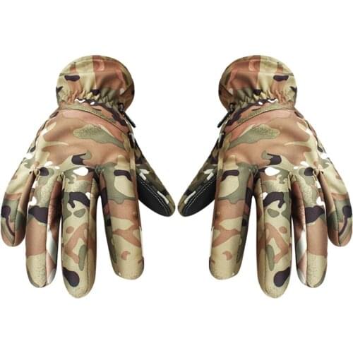 Waterproof Full Finger Ski Gloves Unisex Outdoor Breathable Camouflage