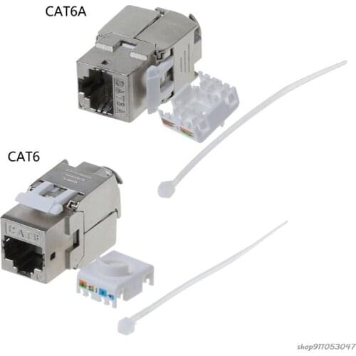 5PCS RJ45 Toolless Keystone Jack Cat6 Cat6A Shielded Module Keystone Jack Network Connector LSA Toolfree ma20 21 Wholesales