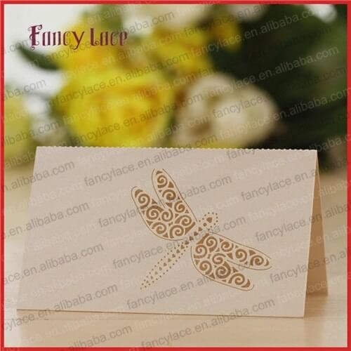 50pcs Dragonfly Place Card Name Cards Table Decoration Invitation Cards For Family Party Event Supplies