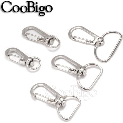 50pcs Metal Lobster Clasp Key Chain Holder Swivel Trigger Snap Hook Key Chain Rings For DIY Craft Outdoor Backpack Bag Parts