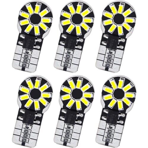 6PCS T10 W5W LED Light 3014 Chips 12V Car 168 194 Interior Lights Bulbs Signal Lamp Auto Dome Reading Lights 18SMD 6000K