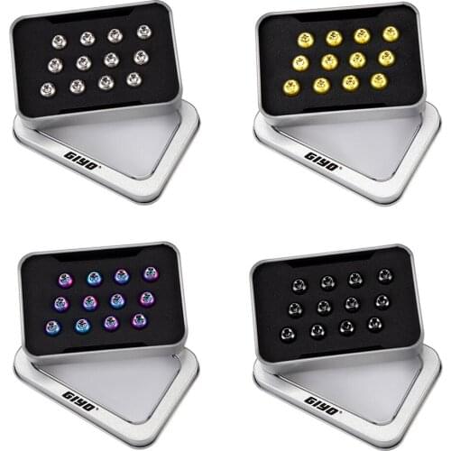 12 Pcs/Box Titanium Alloy Bike Brake Disc Bolts M5x10mm T25 Torx Head Fixing Screw for bicycle Cycling Accessories