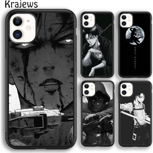 Krajews Anime Attack On Titan Levi Ackerman Phone Case Cover For iPhone 5s SE 2020 6s 7 8 plus X XS XR 11 12 mini pro max Shell