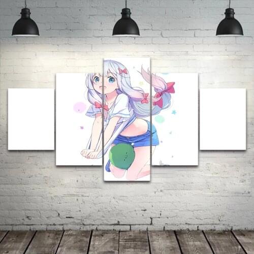 Home Decoration Wall Art Prints 5 Piece Pictures Modular Eromanga Sensei Poster Anime Painting Cuadros On Canvas For Living Room