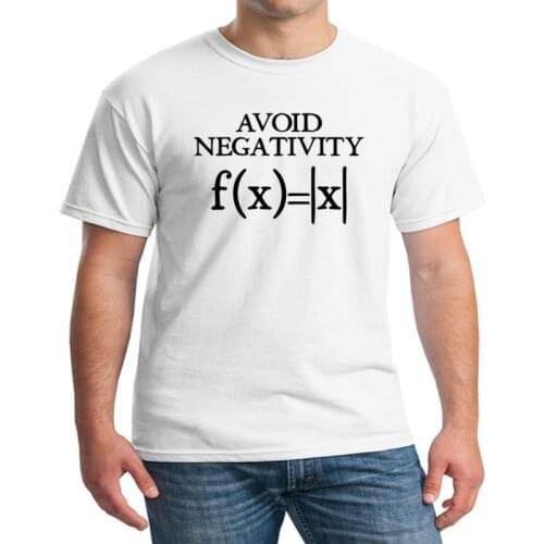 Summer O-Neck Leisure Tees Tops Funny Avoid Negativity Men Funny Mathematics Absolute Value T-Shirt Math Function Geek T Shirt