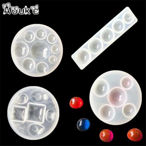 HD Water Droplets DIY Necklace Pendant Epoxy Mold Jewelry Accessories Translucent Silicone Molds Candy Cake Decorating Tools