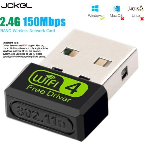 JCKEL 150Mbps USB WiFi Adapter Free Driver WiFi Dongle Network Card Ethernet Wireless Network Card For Desktop PC Laptop Windows