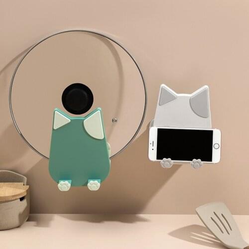 Free Punching Wall-Mounted Pot Lid Holder Multifunction Hanging Holder For Cutting Board Shelf Plastic Kitchen Storage Rack