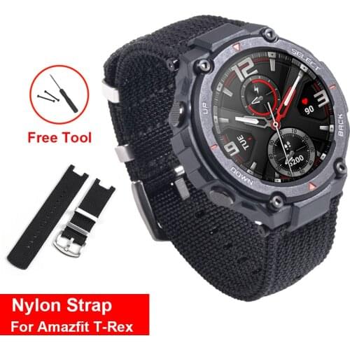 Nylon Watchband Band For Amazfit Trex T-Rex Smart Watch Wrist Strap Replacement accessories Bracelet Correa