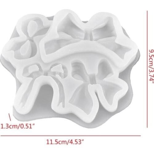 2021 New Bowtie Ribbon Silicone Resin Mold Bow Pendant Crystal Epoxy Resin Casting Mold