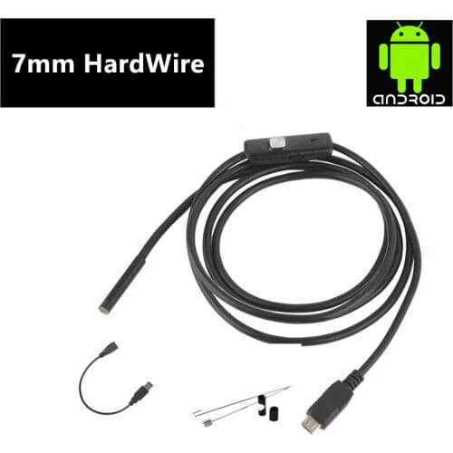 Otoscopio Digital Car Endoscope Camera 5.5mm Ip67 Waterproof Inspection 6 Leds For Android Phone Usb Borescope Camera