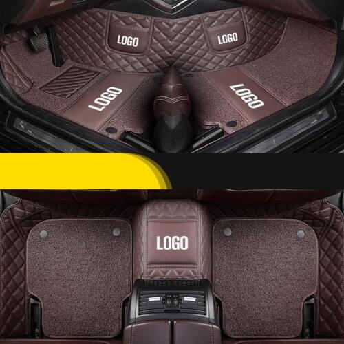 Front + rear black red car floor mats For renault fluence talisman kadjar logan 2 captur 2020 arkana kangoo espace 4 accessories