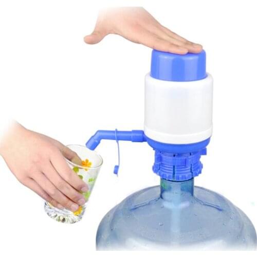 Camping Portable Hand Press Water Dispenser Pump Drinkware Manual Drinking Water Bottle Pump With Removable Hose Extensions Tube