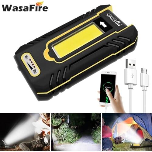 Portable Flashlight Spotlight 360 Degree Rotatable Work Light USB Rechargeable COB LED Inspection Lamp Car Emergency Lamp Torch