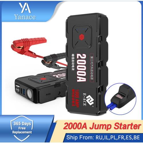 E-ACE M12/M13 Jump Starter Starting Device 2000A 12V Car Booster Power Bank Battery Auto Portable Emergency Battery Starter