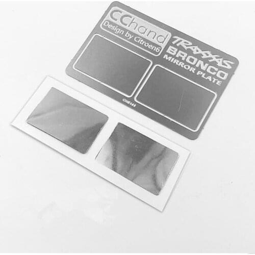 1/10 rc crawler model car decorative accessories mirror stickers for 1:10 scale traxxas trx4 bronco ranger remote control truck