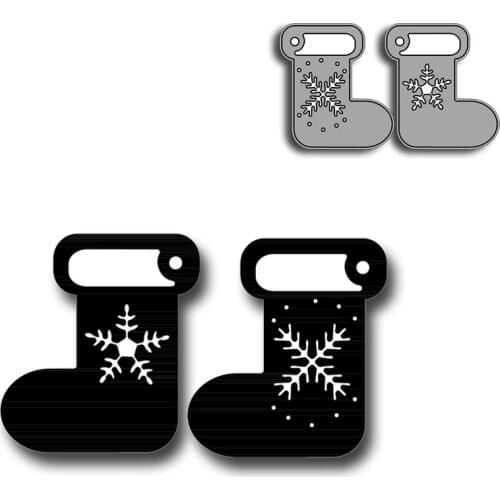 Christmas Sock Scrapbook Die Cuts Christmas Stocking Metal Cutting Dies New 2021 Embossing Scrapbooking Stencil Craft