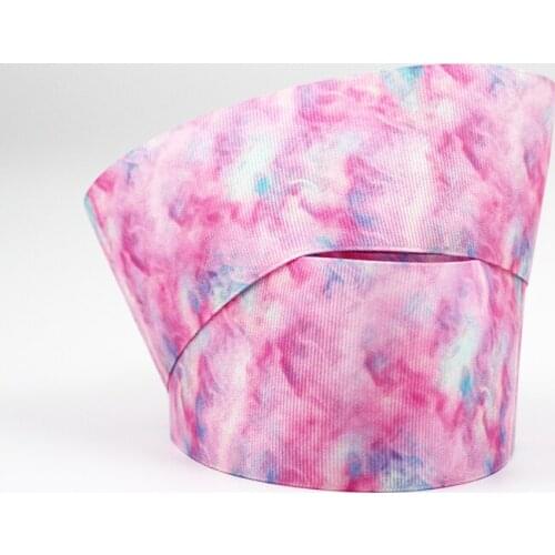 Symphony pink printed grosgrain ribbon 9-75mm DIY handmade materials christmas wedding gift wrap tape ribbons