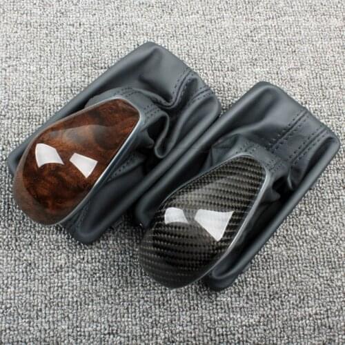 For AudiA6LC7PA S6 S7 A7 VW Passat B7 CC Carbon Fiber Gear Shift Knob 4G0 713 139OEMBlack Leather gear shift knob universal