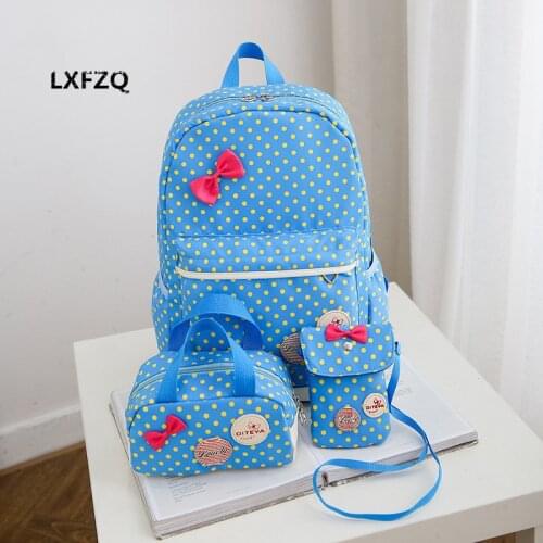 Backpack for girls 3 pieces school bags mochilas escolares infantis Backpacks for adolescent girl butterfly childrens backpacks