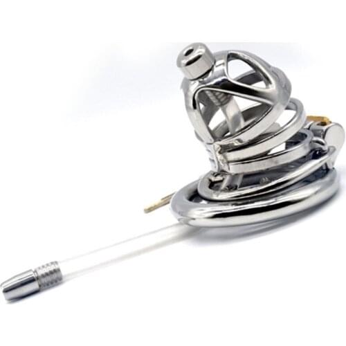 Adult Sex Products Male Chastity Device with Barbed Anti-off Ring Chastity Lock Cage Penis Rings Sex Toys for Men G7-1-253F