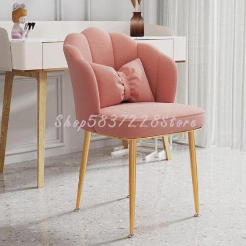 Nordic Chair Back Bedroom Household Light Luxury Desk Stool Makeup Simple Modern Nail Net Red Dining Chair