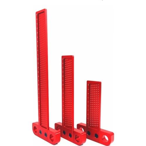 T50/100/160/260 Woodworking Scribe T-type Ruler Hole Scribing Gauge Aluminum High Precision Crossed-out Tool Measuring Tools