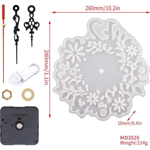 TC191 DIY Wall Clock Epoxy Resin Molds 26CM 32CM Handmade Casting Tools Accessories Crafts Jewelry Making Kit