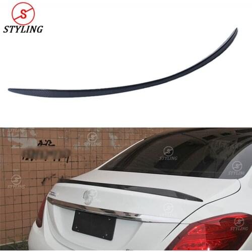 W205 Sedan Carbon spoiler C63 Style For Mercedes-benz C250 C63 C300 C200 Rear Trunk Spoiler Wing 2014 2015 2016 2017 2018 2019