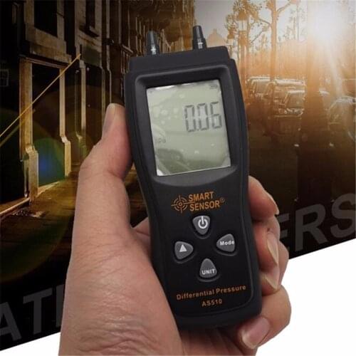 Smart sensor AS510 Differential Pressure Meter Manometer 0~100hPa negative vacuum pressure meter