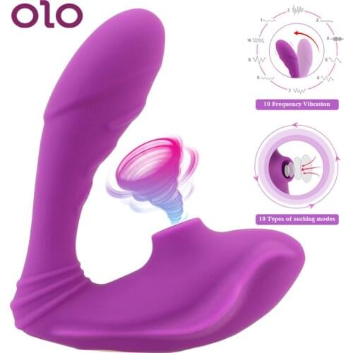 OLO 10 Speed Sucking Vibrator Nipple Sucker Sex Toys for Woman Clitoris Vagina G spot Stimulation Double Vibration