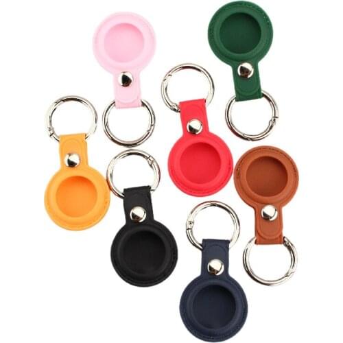 High Quality PU Leather Case For AirTag Keychain Protective Shell for Apple Airtag Anti-lost Tracker Locator Cover