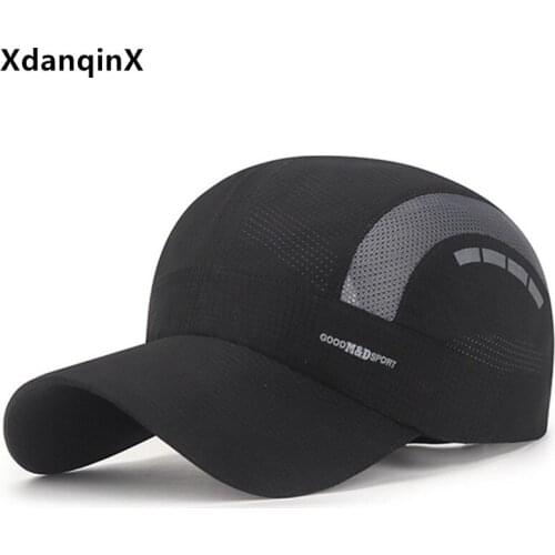 XdanqinX Snapback Cap Men Women Ultra-thin Breathable Baseball Cap Bone Adjustable Size New Summer Couple Mesh Hat Sports Caps