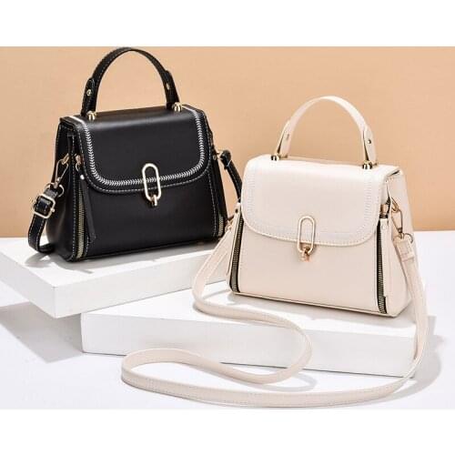 Fresh Sweet Summer Contrast Color PU Leather Crossbody Bags for Women 2021 Chain Shoulder Handbags Lady Luxury Female Bag A214