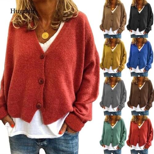 Women Sweaters Cardigan Solid Bright Color Autumn Winter Long Sleeve Cardigan for Women Outwear Knitted Sweaters Cardigan Coat