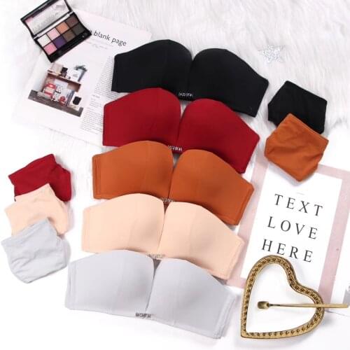 Women Sexy Invisible Bra Strapless Push Up Lingerie Backless Underwear Fashion One-Piece Bralette Seamless 3/4 Cup Brassiere