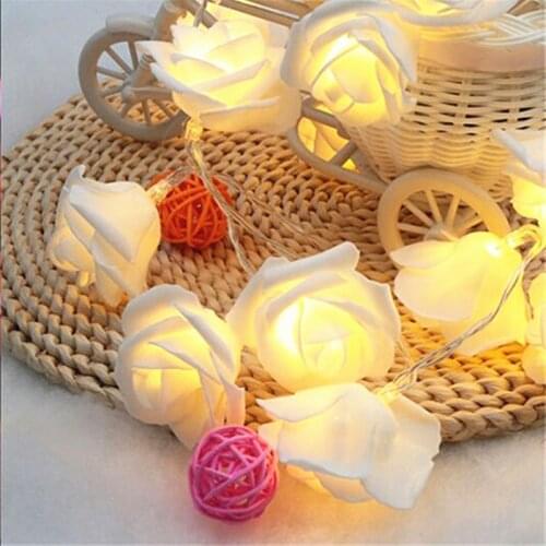 10M 100 LED Rose Fairy Lights Garland Holiday Led String Lights Christmas Decorations for Home Patio Lights Wedding Decoration