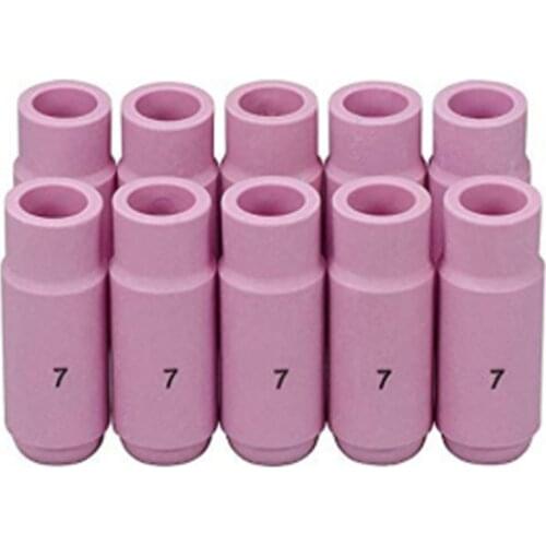 10pcs TIG Alumina Nozzles Ceramic Shield Cup 10N47#7 7/16" Orifice Fit DB PTA SR WP 17 18 26 TIG Welding Torch
