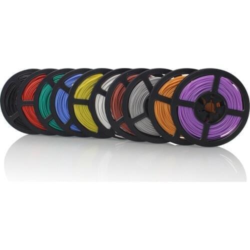 100m wire 28 AWG flexible silicone wire RC cable 11/0.08TS outer diameter 1.4mm electronic wire conductor DIY 10 colors optional